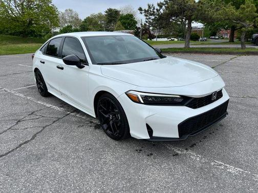 Platinum White Pearl 2025 Honda Civic Sport
