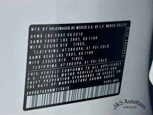 2022 Volkswagen Tiguan 2.0T SE R-Line Black 4MOTION