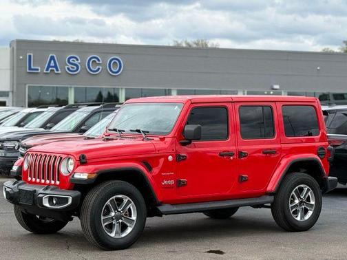 Red 2021 Jeep Wrangler Unlimited Sahara