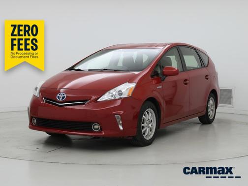 Red 2014 Toyota Prius v Three