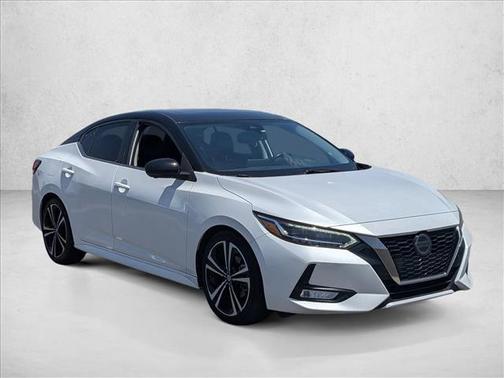 Aspen White/Super Black 2021 Nissan Sentra SR