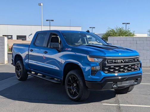 Glacier Blue Metallic 2024 Chevrolet Silverado 1500 Custom Trail Boss