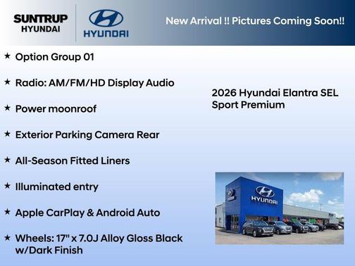 Serenity White 2026 Hyundai ELANTRA Sport