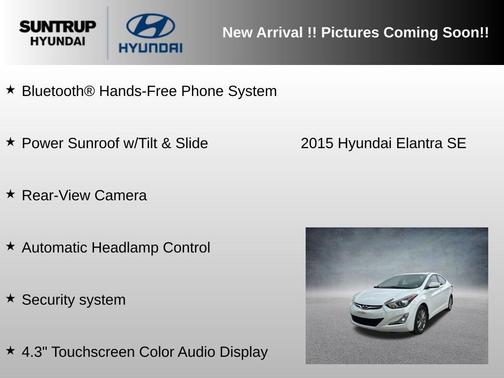 Quartz White Pearl 2015 Hyundai ELANTRA SE