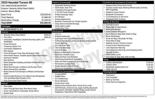 2025 Hyundai TUCSON SE
