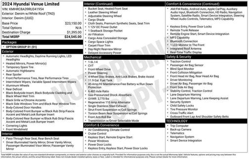 2024 Hyundai VENUE Limited