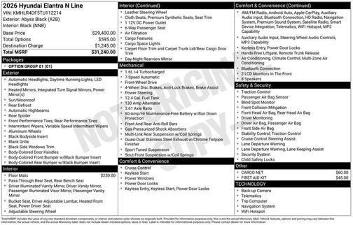 2026 Hyundai ELANTRA N Line