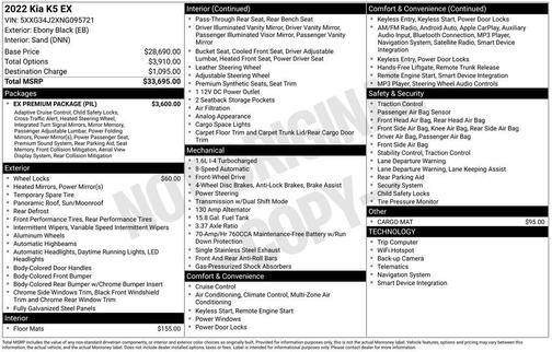 2022 Kia K5 EX