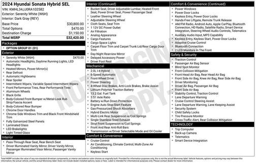 2024 Hyundai SONATA Hybrid SE