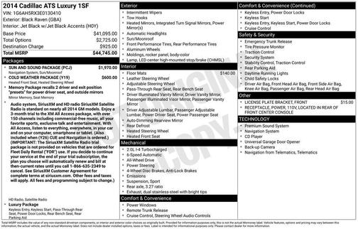 2014 Cadillac ATS 2.0L Turbo Luxury