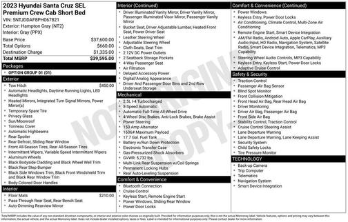 2023 Hyundai SANTA CRUZ SEL Premium