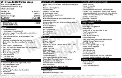 2019 Hyundai ELANTRA SEL