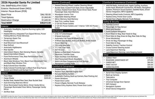 2026 Hyundai SANTA FE Limited