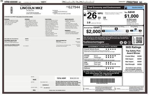2015 Lincoln MKZ Base