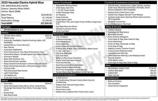 2025 Hyundai ELANTRA HEV Blue