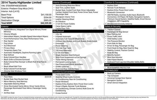 Predawn Gray Mica 2014 Toyota Highlander Limited