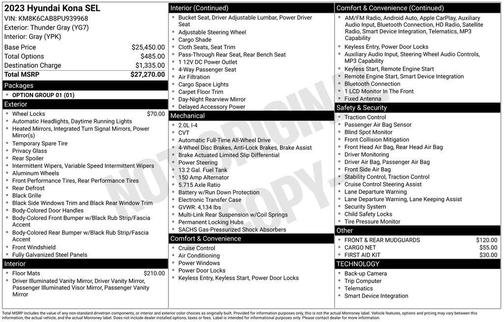 2023 Hyundai KONA SEL