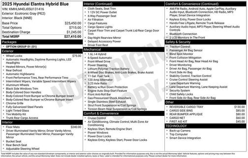 2025 Hyundai ELANTRA HEV Blue