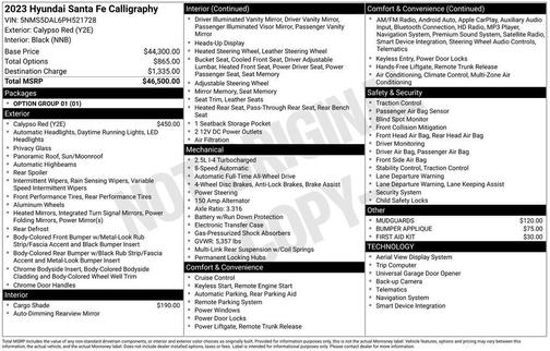 2023 Hyundai SANTA FE Calligraphy