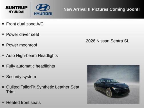 Super Black 2026 Nissan Sentra SL