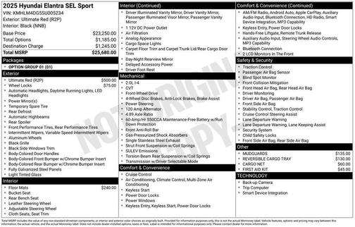 2025 Hyundai ELANTRA Sport