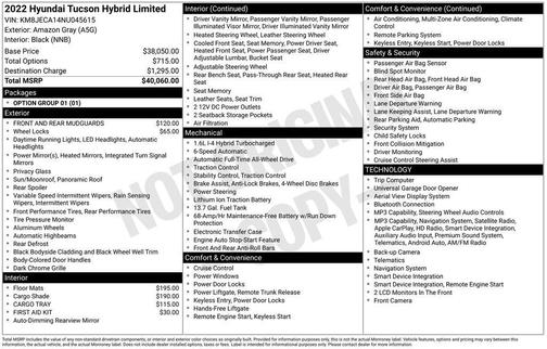 Amazon Gray 2022 Hyundai TUCSON Hybrid Limited
