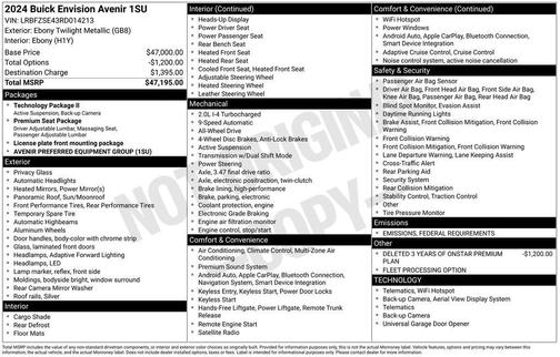 2024 Buick Envision Avenir AWD