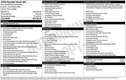 2026 Hyundai VENUE SEL