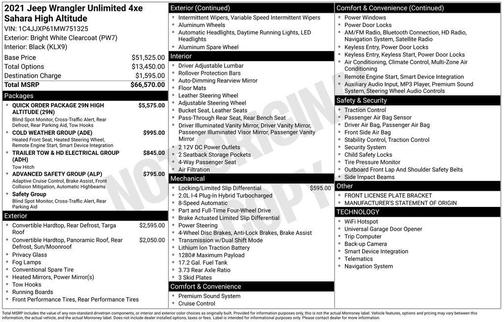 2021 Jeep Wrangler Unlimited 4xe Sahara High Altitude