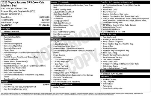 2023 Toyota Tacoma SR5