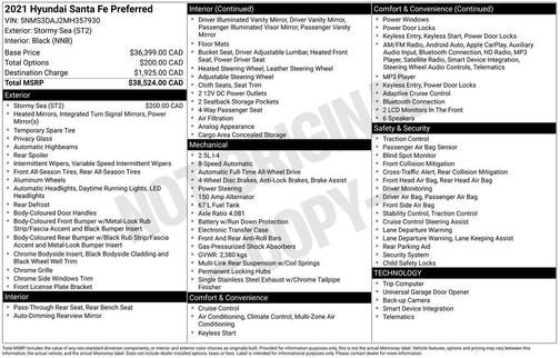 2021 Hyundai SANTA FE SEL 2.4