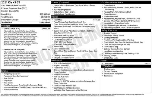 2021 Kia K5 GT