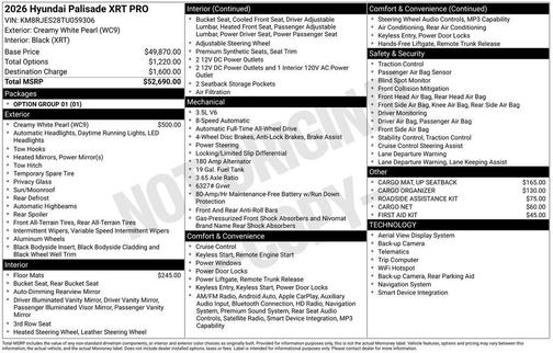 2026 Hyundai PALISADE XRT Pro