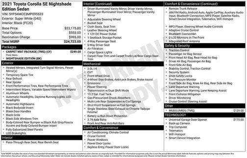 2021 Toyota Corolla SE