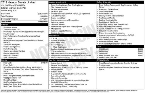 2013 Hyundai SONATA Limited