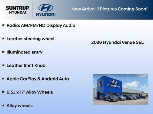 Onyx Black 2026 Hyundai VENUE SEL