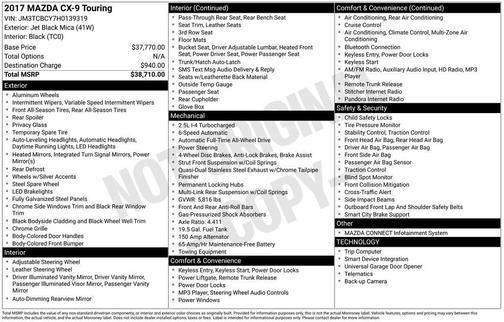 2017 Mazda CX-9 Touring
