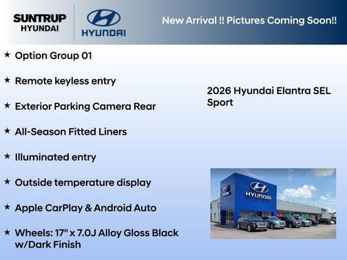 Serenity White 2026 Hyundai ELANTRA Sport