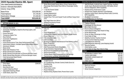 2025 Hyundai ELANTRA Sport