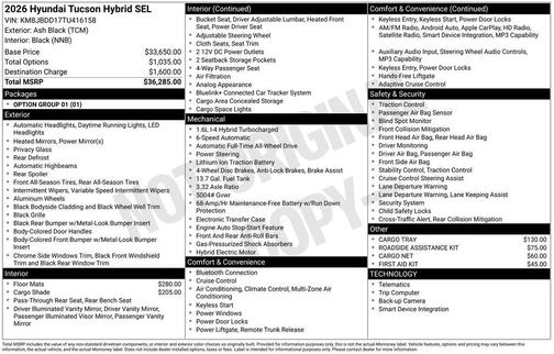 2026 Hyundai TUCSON Hybrid SEL