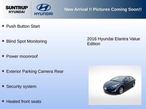 2016 Hyundai ELANTRA Value Edition