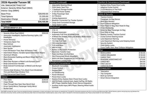 2026 Hyundai TUCSON SE