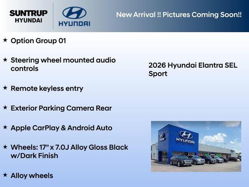 Serenity White 2026 Hyundai ELANTRA Sport