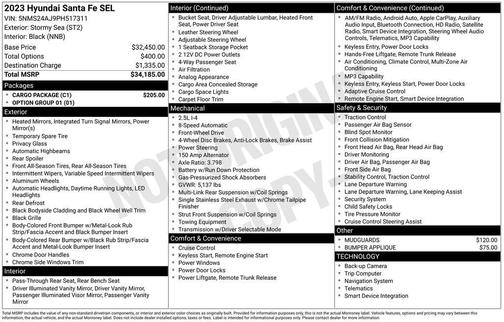 2023 Hyundai SANTA FE SEL 2.4
