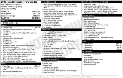 Amazon Gray 2026 Hyundai TUCSON Hybrid Limited