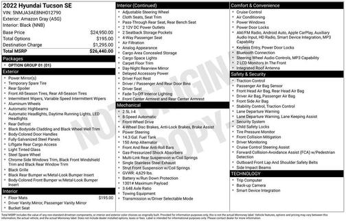 2022 Hyundai TUCSON SE