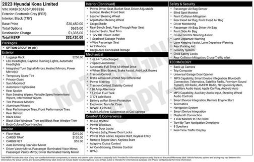 2023 Hyundai KONA Limited