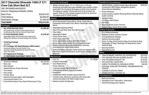 2017 Chevrolet Silverado 1500 2LT