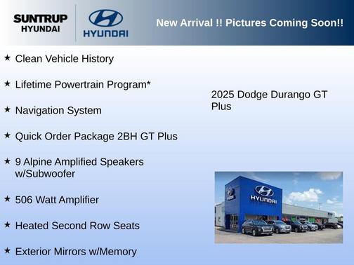 DB Black Clearcoat 2025 Dodge Durango GT Plus