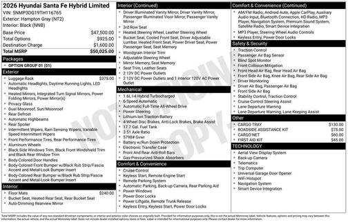 2026 Hyundai SANTA FE Limited